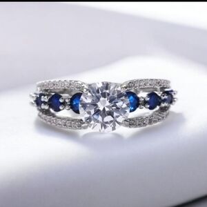 Blue Sapphire Eternity Ring